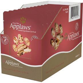 Applaws Natural Wet Cat Food, 12 Count, Limited Ingredient Wet Cat Food Pouches, Tuna Fillet with Shrimp in Broth, 2.47oz Pouches in Kuwait
