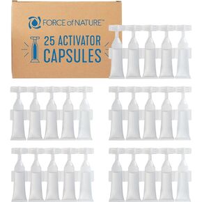Force of Nature Activator Capsules - Concentrate Refill for Eco-Friendly, All-Purpose Disinfectant Cleaning Spray - Kitchen, Bathroom, Toilet, Glass - Cleaning Supplies, 25 Count (3ml)