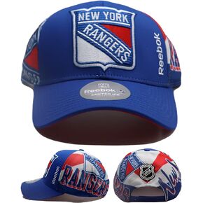 Reebok New York Rangers NHL Official Playoff Structured Adjustable Hat