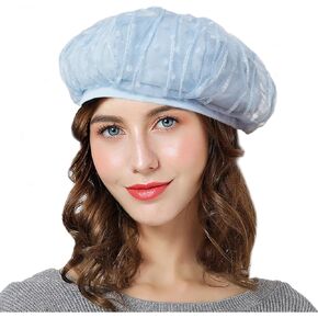 AICHUAN Women’s Lace Beret French Style Vintage Summer Spring Octagonal Cap Hats for Ladys
