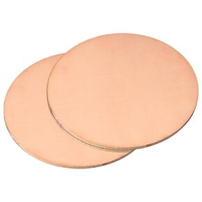 uxcell Pure Copper Sheet, 2pcs 3" x 0.08" 12 Gauge T2 Copper Metal Round Plate for Crafts, Electrical Repairs