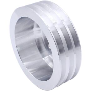 GSKMOTOR 3 Triple Groove Crankshaft Pulley LWP for SBC 1969-85 / Bolt Circle is 2.30" DIA: 6.60" Long Water Pump Pulleys