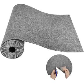 Hlimior Trimmable Cat Scratching Post Carpet Covered 78.7"x15.8" Self-Adhesive Cat Tree Shelves Replacement Parts Mat Cat Scratcher for Cat Tree Shelf Shelves Steps Couch Furniture DIY Protector(Gray)