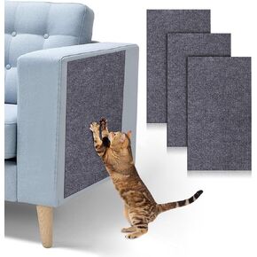 Palksky Climbing Cat Scratcher Mat, 3PCS 23.6"X11.8" Trimmable Self-Adhesive Cat Scratching Board, DIY Cat Scratching Pads for Couch Furniture Wall Cat Tree