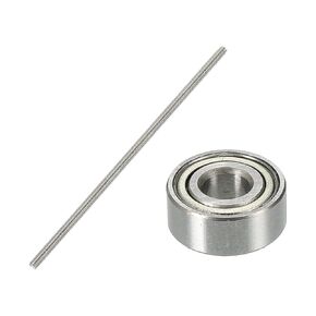 MECCANIXITY Fully Threaded Rod 10pcs M5x150mm 304 Stainless Steel Right-Hand Threads with MR104ZZ 4mmx10mmx4mm Groove Ball Bearing 10pcs
