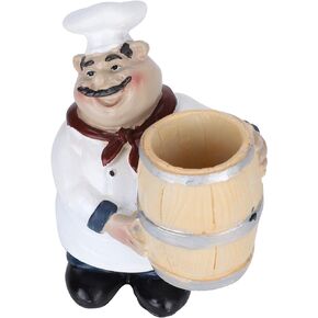 Aqur2020 Chef Figurine, Beautiful and Practical Toothpick Holder, for Counter Kitchen