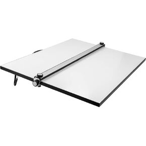 Pacific Arc Table Top Drawing Board with Parallel Bar, White, 16 inches by 21 inches