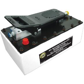 مضخة دواسات هيدروليكية تعمل بالهواء من أوميغا 22907 باللون الأسود بقوة 10000 رطل لكل بوصة مربعة - سعة 1 جالون in Kuwait