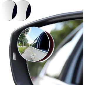 Blind Spot Mirror,2" Round HD Glass Frameless Convex Rear View Blind Spot Mirrors,360° Wide Angle Side Rear View Mirror for Car SUV and Trucks (2 Pack)