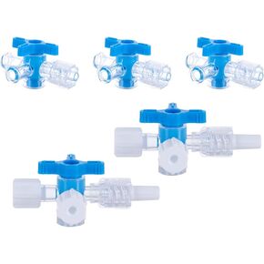 ToToT 5pcs Disposable Medical Three Way Valve 3-Way Stopcocks with Aseptic Cock for School Projects, Hobbies DIY Experimental Research Projects