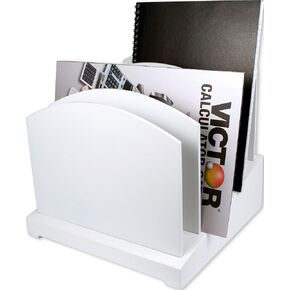Victor Pure White Desktop File Sorter, 8.8" x 9.5" x 9.6"