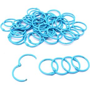 50 Pcs Binder Rings 0.5 Inch, Nickel Plated Steel Paper Rings Office Book Rings Small Key Rings, Metal Loose Leaf Binder Rings Clips for Index Cards