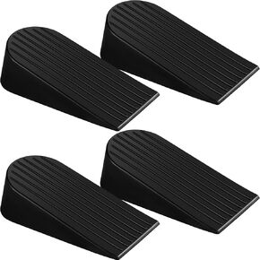 Frienda 16 Pack Large Door Stoppers Heavy Duty Rubber Stopper for Bottom of Door Wedge Stopper for Home Office (Black)