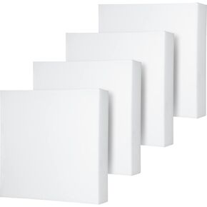 Frienda 4 Pcs Upholstery Foam Cushion 24 x 24 x 5 Inch Square Foam High Density Couch Cushion Replacement for Seat Chair Sofa Wheelchair Padding Furniture Dinning Room Pillow Craft Supplies, White