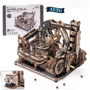ROKR 3D Puzzles for Adults, Electric Model Kits Marble Spaceport LGC01, 472pcs Brain Teaser Wooden Puzzles Building Toy, Desk Decor Creative Birthday Gifts for Men/Women/Teens 14+