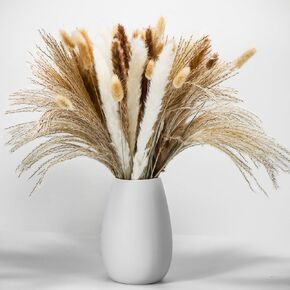 100 pcs Pampas Grass Decor, Home Decorations for Centerpiece Table - Dried Flowers for Wedding, Baby Shower, Western Party - Boho, Farmhouse, Vintage Style - 17" Length, No Vase in Kuwait