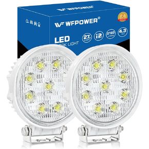 WFPOWER Boat Light 2 Pack, LED Marine Spotlights Waterproof, Deck Dock Flood Light Work Light for Boat Accessories Pontoon Fishing Truck SUV Off-road 12V Square White