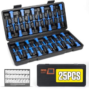 مجموعة أدوات إزالة الدبوس الطرفي 25 قطعة مجموعة أدوات إزالة دبوس السيارة مجموعة أدوات إزالة دبوس السيارة مجموعة أدوات القاذف الطرفية التلقائية مجموعة أدوات إزالة دبوس الموصل الاحترافي مجموعة أدوات استخراج الدبوس العالمي in Kuwait