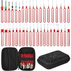 39 Pcs Upgraded Terminal Removal Tool Kit, Pin Puller Repair Pin Extractor Tool Set,Universal Terminal Ejector Kit with Protective Bag, Depinning Tool for Car Automotive Most Connector Terminal