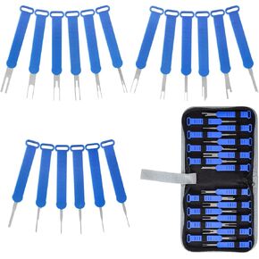 XLWJBES 2024 Newest Terminal Removal Tool Kit, 18Pcs Electrical Pin Removal Tool Kit, Electrical Wire Connector Pin Release Tool, Automotive Depinning Tool Kit for Household Devices