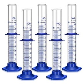 2PCS Graduated Cylinder Measuring Cylinder Thick Glass Lab Cylinders (250ML)