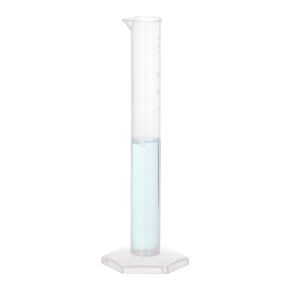 PATIKIL 10ml PP Plastic Graduated Cylinder, Hex Base White Graduations Measuring Cylinder for Lab Home Use, Clear White