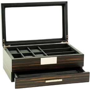 Decorebay Luxury Watch, Sunglasses and Jeweler Display Case and Organizer (Emerald Love)