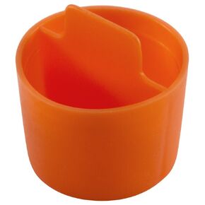 Caplugs ZCPT8XNFQ1 Plastic Center Pull Tab Tapered Plug Without Flange CPT-NF-8X, PE-LD, Cap OD .53" Plug ID .760", Orange (Pack of 100)