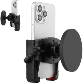 Mippko Gym Magnetic Phone Holder for Gym/Fridges/Motorcycle Tank/Motor Vehicle,3.46 inch Magnetic Base Aluminum Alloy Ball Joint,Adjustable Clip Compitable with 3.5~7.5 inch iPhone/Smartphone