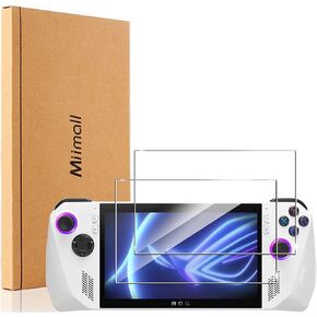 Miimall [2 Pack] Compatible for ROG Ally Screen Protector Tempered Glass, HD Clear 9H Anti-Fingerprint Anti-Scratch Cover Protector Film for Asus ROG Ally Handheld 2023 Accessories (7.0 inch)