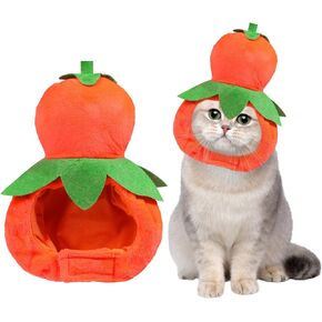 YASUOA Cat Christmas Costume - Cute Santa Hat Outfit Santa Hat - Fun Pet Accessories for Christmas