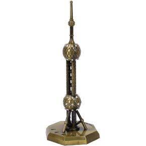 Hztyyier Tower Statue Shanghai Oriental Pearl Radio & TV Tower Building Model withfor Travel Souvenir or Home Office Feng Shui Decoration
