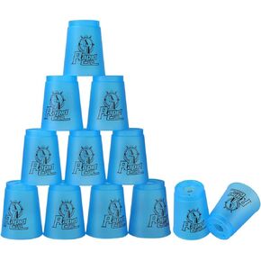SEISSO Stack Cups, Stacking Cup Set Classic Stack Training Game Toys for Boys Girls Kids Stacking Cups (12 Pack Green)