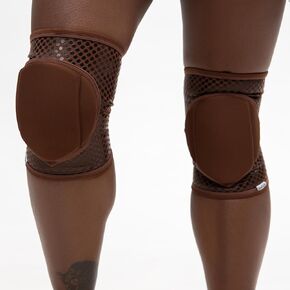 Queen Wear – Nude Cacao Grip – Pole Dance Knee Pads – Perfect Woman Protection for Ballet Modern Dance and Indoor Sports (XXL)