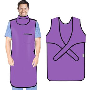 0.5mmPb Lead X-Ray Apron - Shields Protection Apron with Thyroid Lead Shield Collar Hook & Loop Closure Health Checkup Medical Use Aldult Unisex