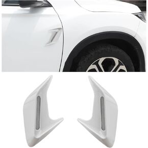 2 PCS Car Hood Air Flow Vent Cover, Decorative Auto Air Vents Bonnet Scoop Sticker, Front Air Vents Engine Hood Cover Trim, Universal Vehicle Exterior Decor Accessories (Black)