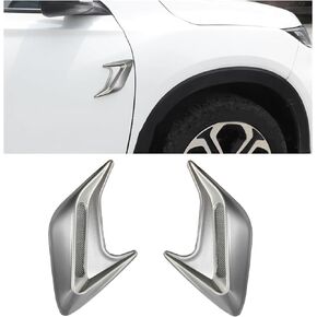 2 PCS Car Hood Air Flow Vent Cover, Decorative Auto Air Vents Bonnet Scoop Sticker, Front Air Vents Engine Hood Cover Trim, Universal Vehicle Exterior Decor Accessories (Black)