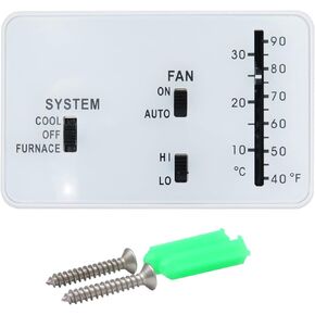 SHISHISHUN RV Thermostat RV Analog Thermostat (بارد فقط/الفرن)، بديل لـ Dometic 3106995.032، 12 VDC أبيض