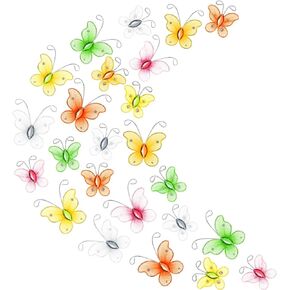 Zonon 60 Pcs Small Butterflies for Crafts Organza Butterflies Pack Sheer Mesh Wire Glitter Butterfly Nylon Colorful Butterfly with Gem for DIY Wedding Birthday Party Decoration, 2 Sizes(Bright Color)