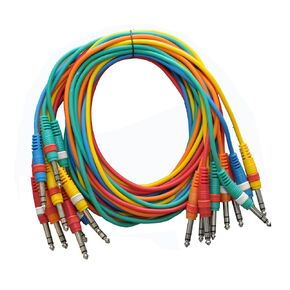 الصوت الزلزالي - SASPC5-10 Pack 5 'TRS Jumper Patch Cables - أسلاك متعددة الألوان in Kuwait