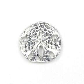 Handcrafted Pewter Sand Dollar Scarf Pin - Gift Packaged - Magnetic back No Holes in Clothes - Made in USA (Shipped by Amazon Prime)