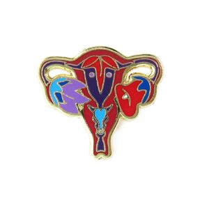 Floral Uterus Pin, Blooming Uterus Enamel Pin, OB Nurse Gift, Pins for Labor and Delivery Nurse, OB Doctor Pin, Cuterus Girl Power Pin, L&D Nurse Pin, Midwife Doula Graduation Gift, Uterus Ovaries Pin