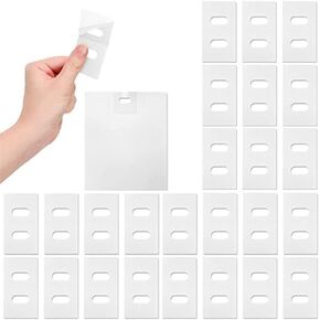 White Vertical Blind Repair Tabs for Vertical Blinds Replacement Slats, Clear Blind Fixer Tabs Snap in Replacement, Vertical Slats Blind Replacement Parts Panels, Blinds and Shades