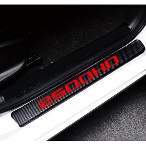 MAXDOOL 4Pcs Car Door Sill Protector Reflective 4D Carbon Fiber Sticker Decoration Door Entry Guard Door Sill Scuff Plate Stickers Compatible with Silverado Sierra 2500HD (Blue)