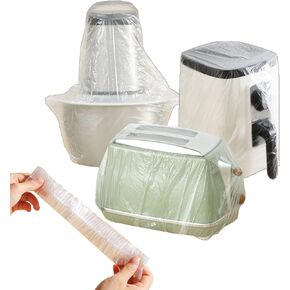 STAYWILD 60 PCS Clear Small Appliance Dust Covers,Disposable Kitchen Appliance Covers for Instant Pot,Mixer,Meat Slicer,Air Fryer,Toaster Oven,Food Processor,Blender,Slow Cooker,Coffee & Bread Maker