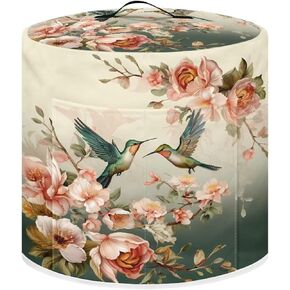 Hinthetall Sunflower Butterfly Cooker Covers Kitchen Appliances Dust Cover Round Air Fryer Cover Protective Cover Bag with Pocket and Handle Washable Rice Cooker Dust Cover