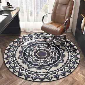 سجادة كرسي جينابلي للأرضيات الصلبة، 47 بوصة × 47 بوصة سجادة كرسي مكتب للسجاد، سجادة كرسي الكمبيوتر للكرسي الدوار غير قابلة للانزلاق، سجادات حماية الأرضية المستديرة للمكتب المنزلي in Kuwait