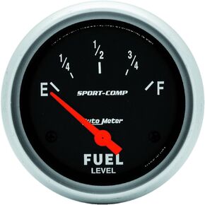 Auto Meter 3514 Sport-Comp Electric Fuel Level Gauge, 2 5/8" - Short Sweep/Electric