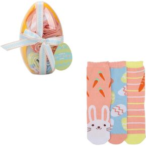 Bioworld Youth Easter Themed Crew Socks 3-Pack - Vibrant and Fun Holiday Socks for Spring Celebrations