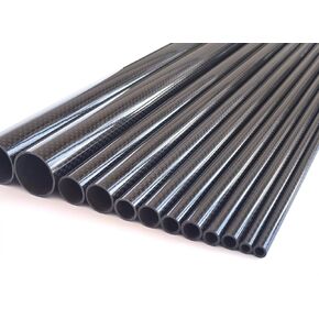cncarbonfiber 2 قطعة 6 مللي متر ألياف الكربون أنبوب 6 مللي متر × 4 مللي متر × 350 مللي متر ، 8/10/12/16/25 مللي متر متاح ، 3K لفة ملفوفة عادي لامع النهاية in Kuwait